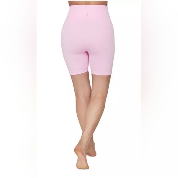 NEW! Spiritual Gangster, Heather Ribbed Biker Shorts,Heather Bubble Gum,Size M/L - Picture 8 of 8